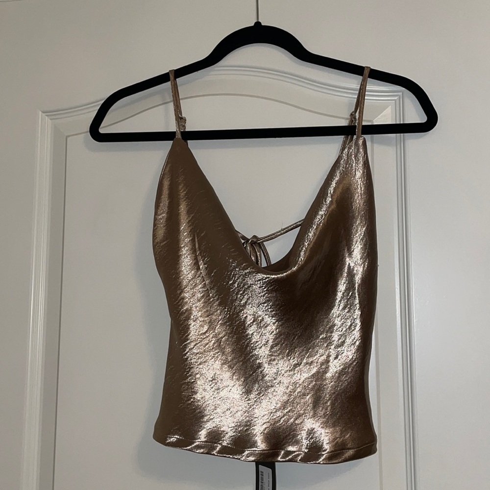NWT satin cowl neck top